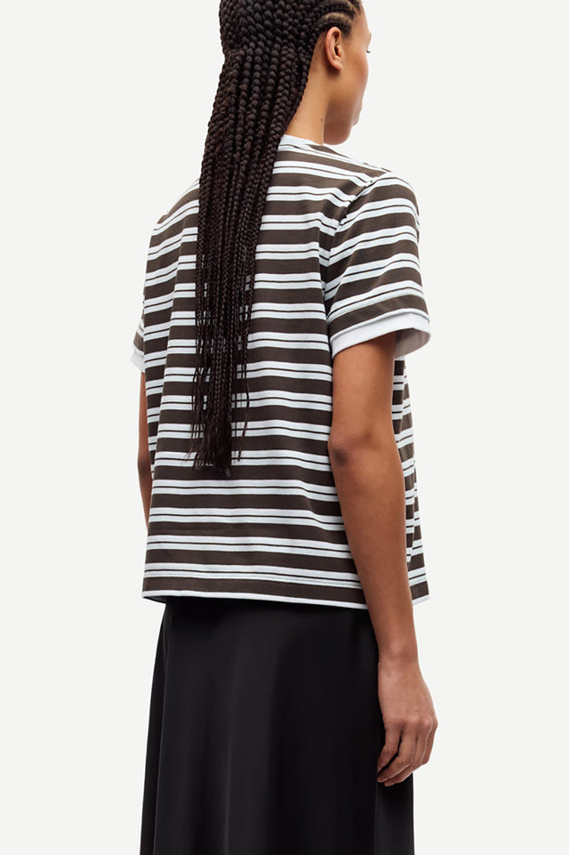 Samsøe Samsøe Turkish Coffee Stripe Sacamina Tee 15512 