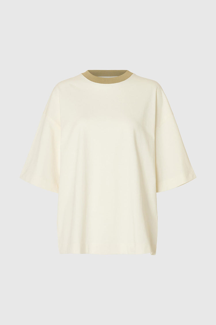 Selected Femme Egret Cool Woman 2/4 Oversized Tee 