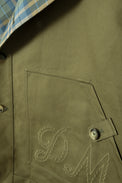 Damson Madder Olive Jerry Crop Trench Coat 
