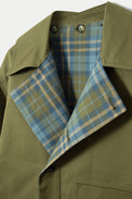 Damson Madder Olive Jerry Crop Trench Coat 