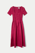 Damson Madder Berry Business Raphaela Ruffle Midi Dress 