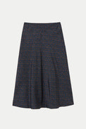 The Tiny Big Sister Light Navy Small Flowers Bias Cut Skirt 