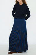 The Tiny Big Sister Navy Lace Frank Sweater 