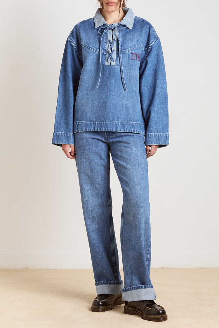 Damson Madder Blue Scarlett Rugby Shirt 