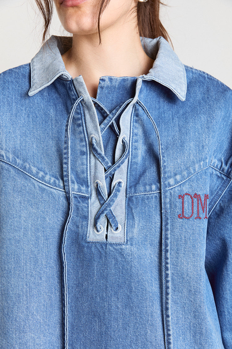 Damson Madder Blue Scarlett Rugby Shirt 