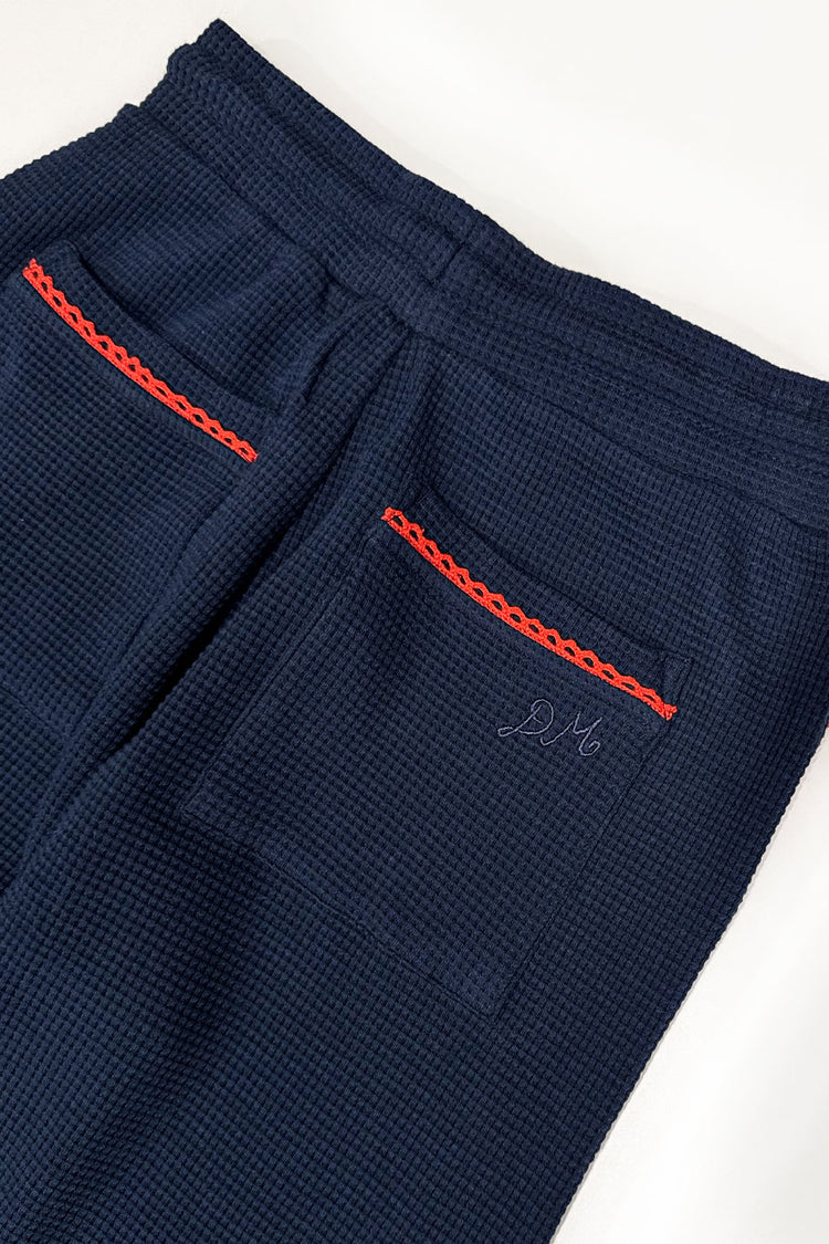 Damson Madder Navy Piper Kickflare Jogger Pants 
