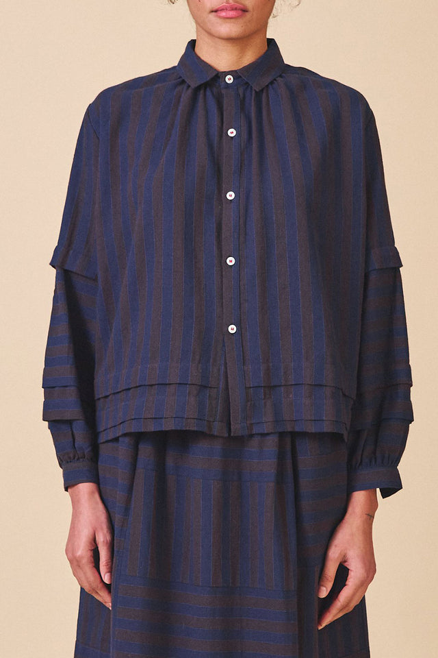 Sideline Indigo Stripe Lotte Shirt 