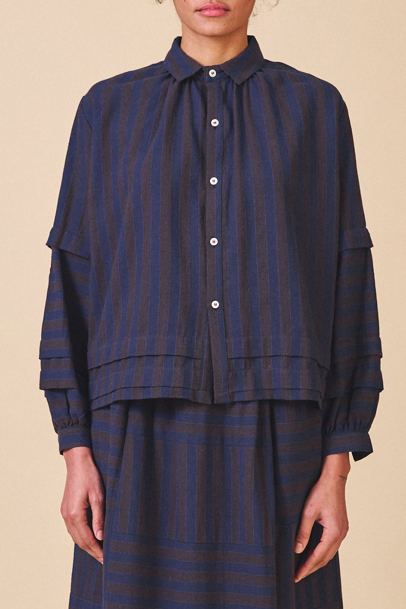 Sideline Indigo Stripe Lotte Shirt 