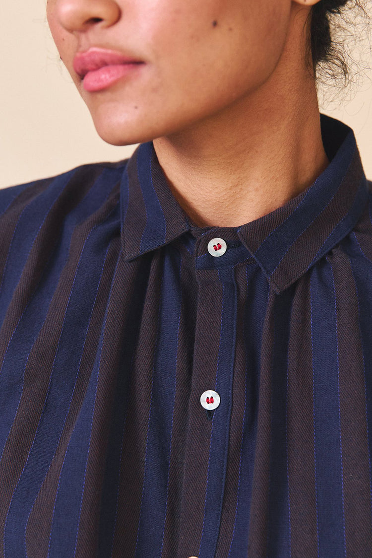 Sideline Indigo Stripe Lotte Shirt 