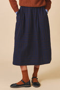 Sideline Indigo Stripe Sky Skirt 