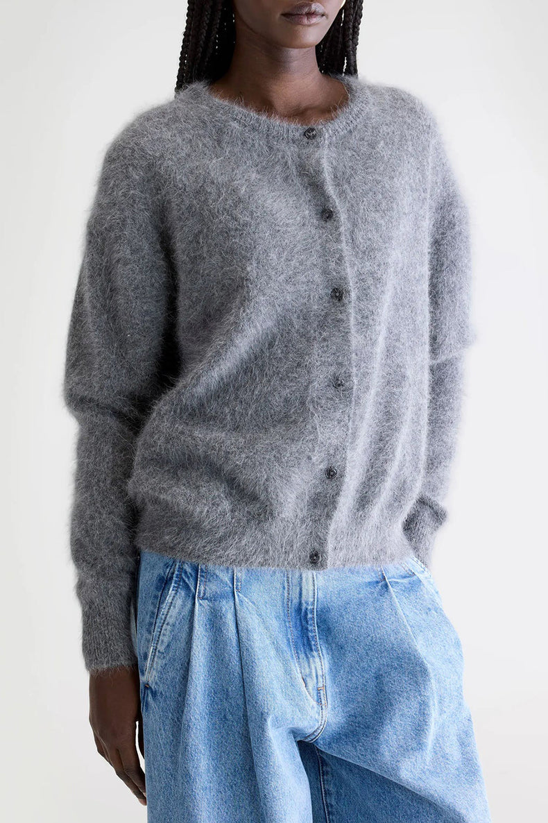 Bellerose Mid Grey Dathan Angora-Blend Cardigan 