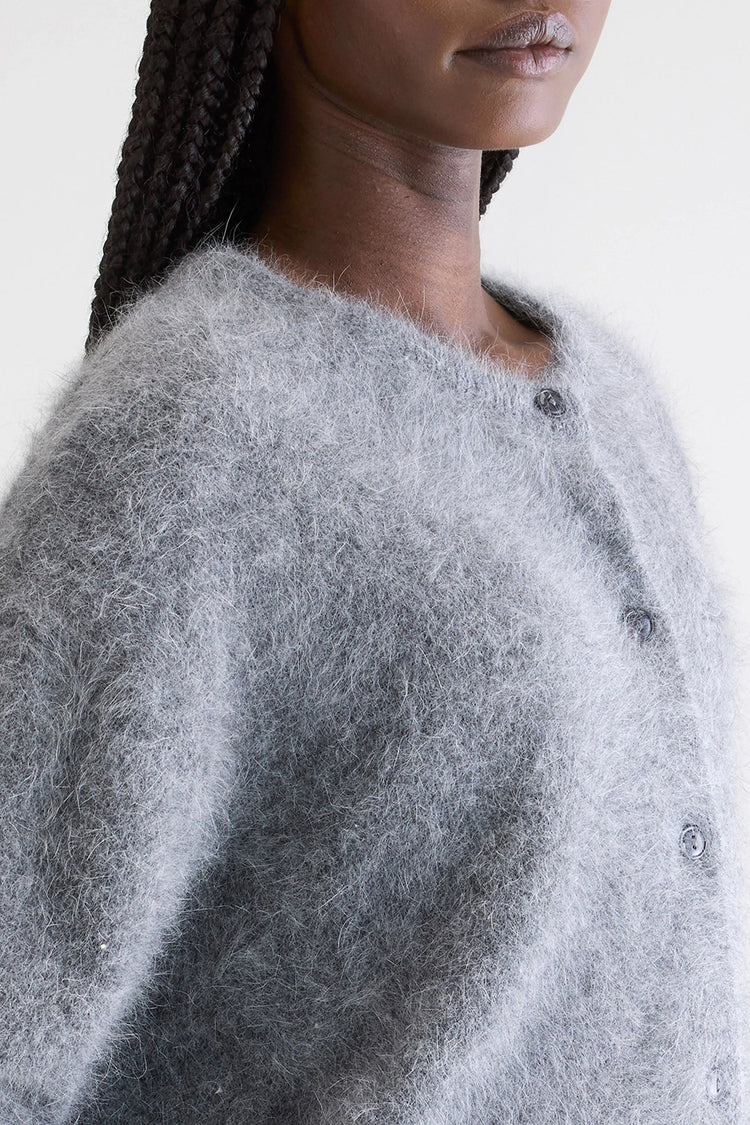 Bellerose Mid Grey Dathan Angora-Blend Cardigan 