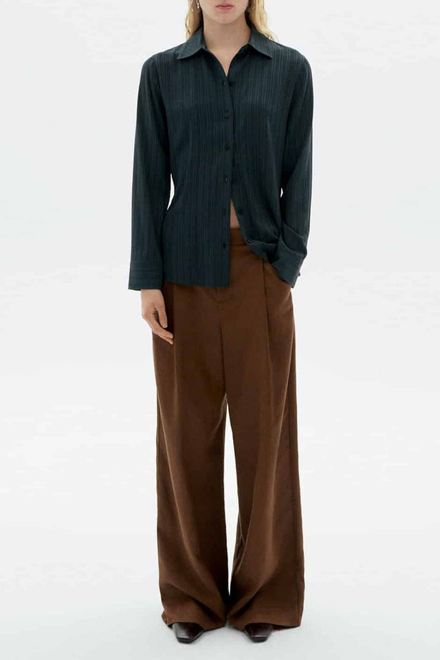 Thinking Mu Dark Green Katha Blouse 