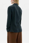 Thinking Mu Dark Green Katha Blouse 