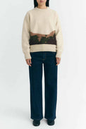 Thinking Mu Ecru Petra Knitted Sweater 