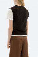 Thinking Mu Brown Kaia Knitted Vest 