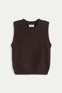 Thinking Mu Brown Kaia Knitted Vest 