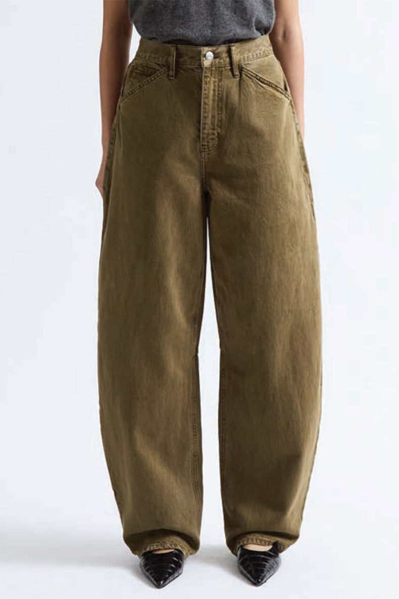 Dark Olive Lido Ankle Jeans