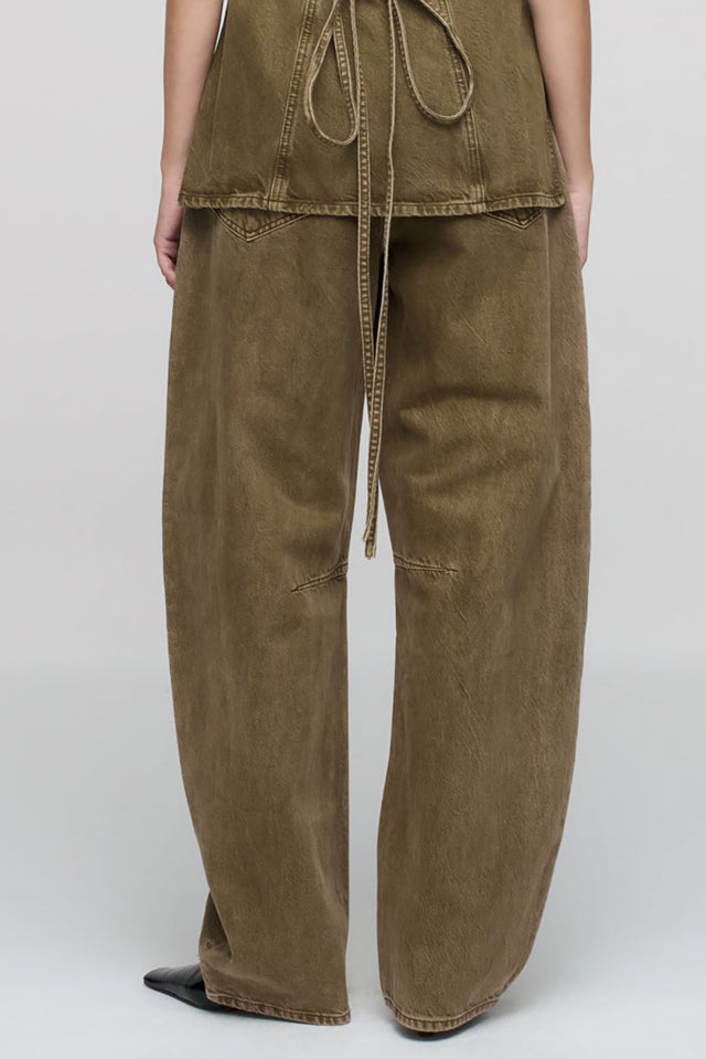 Dark Olive Lido Ankle Jeans
