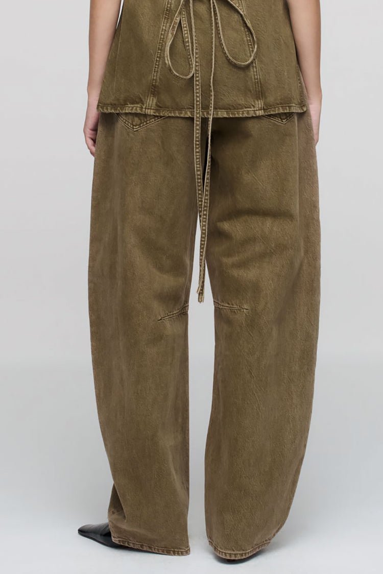 Dark Olive Lido Ankle Jeans