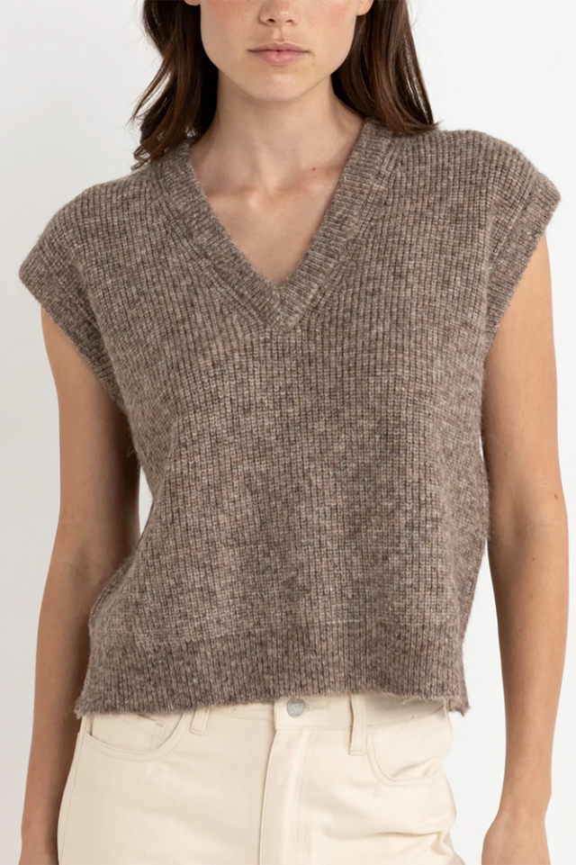 Rhythm Oatmeal Quinn Knit Vest 