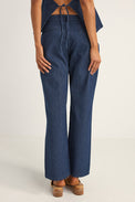 Rhythm Indigo Pinstripe Mid Rise Pants 