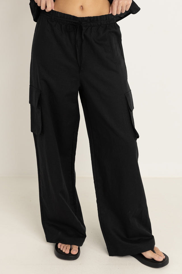 Rhythm Black Cove Cargo Pants 