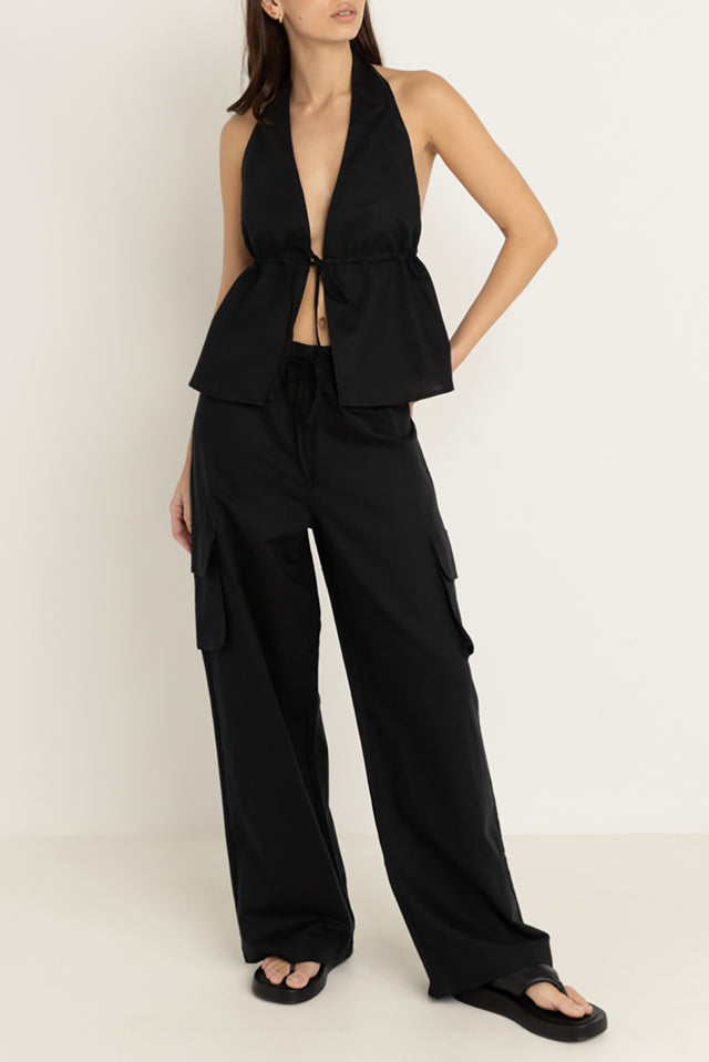 Rhythm Black Cove Cargo Pants 