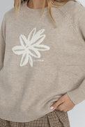 Rhythm Taupe Sanctuary Crew Neck Knit Jumper 