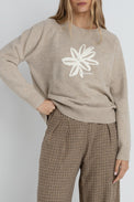 Rhythm Taupe Sanctuary Crew Neck Knit Jumper 
