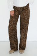 The Tiny Big Sister Mocha Animal Print Berta Denim Jeans 