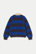 The Tiny Big Sister Navy Ultramarine Frank Striped Polo 