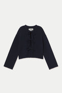 The Tiny Big Sister Navy Tie Detail Cardigan 