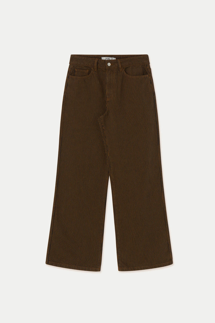 The Tiny Big Sister Navy Brown Berta Striped Denim Jeans 