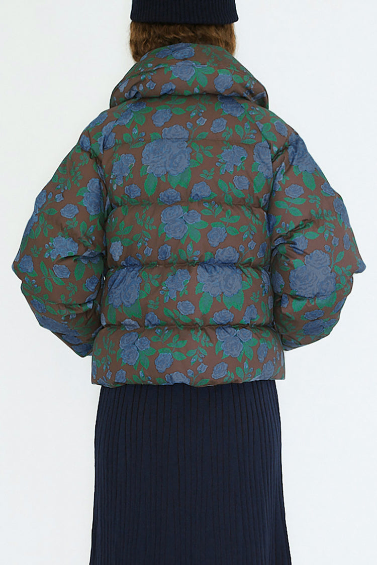 The Tiny Big Sister Dark Brown Roses Short Jacket 