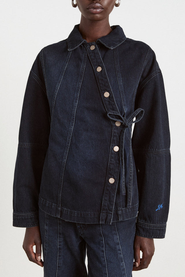 Damson Madder Wavy Seams Finella Denim Jacket 