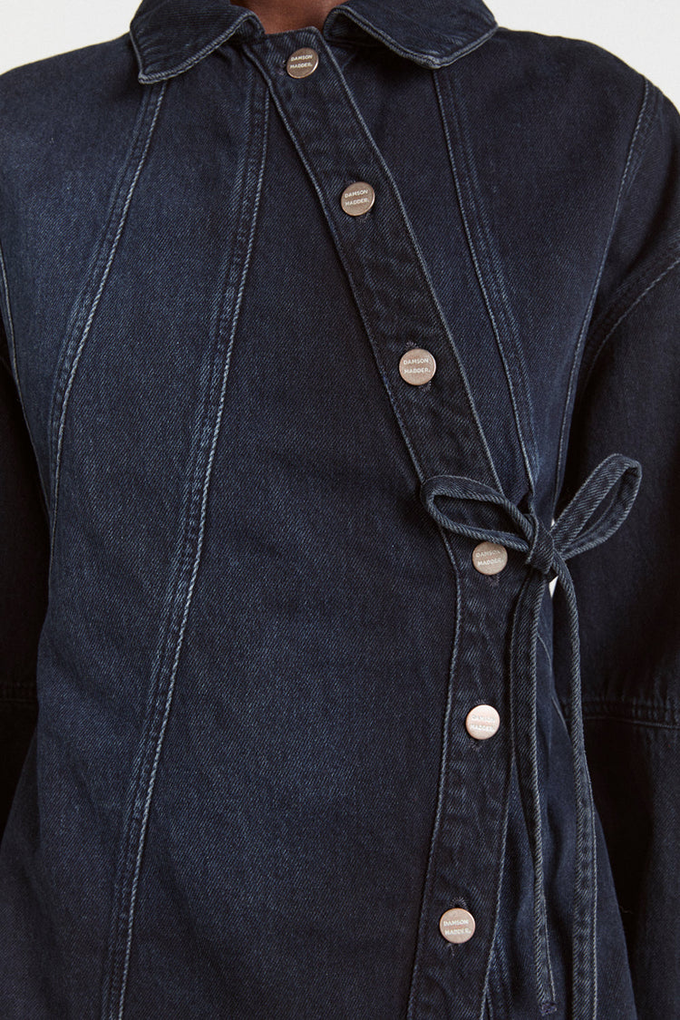 Damson Madder Wavy Seams Finella Denim Jacket 