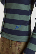 Damson Madder Green Navy Stripe Sybil Crew Cardigan 