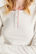 Damson Madder Off White Hester Henley Top 
