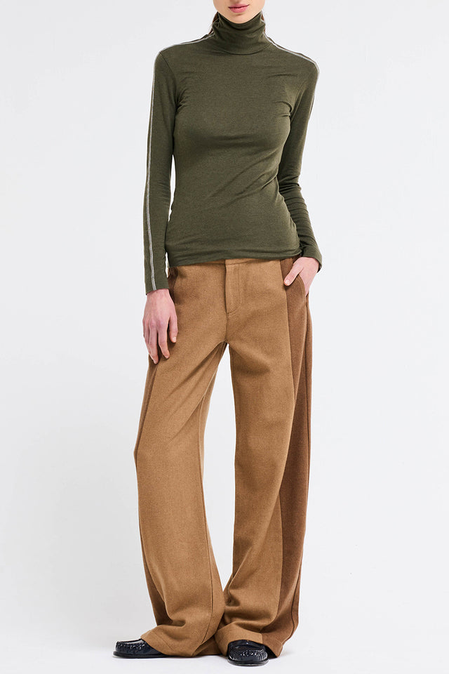 Our Sister Khaki Lewis Rollneck Top 