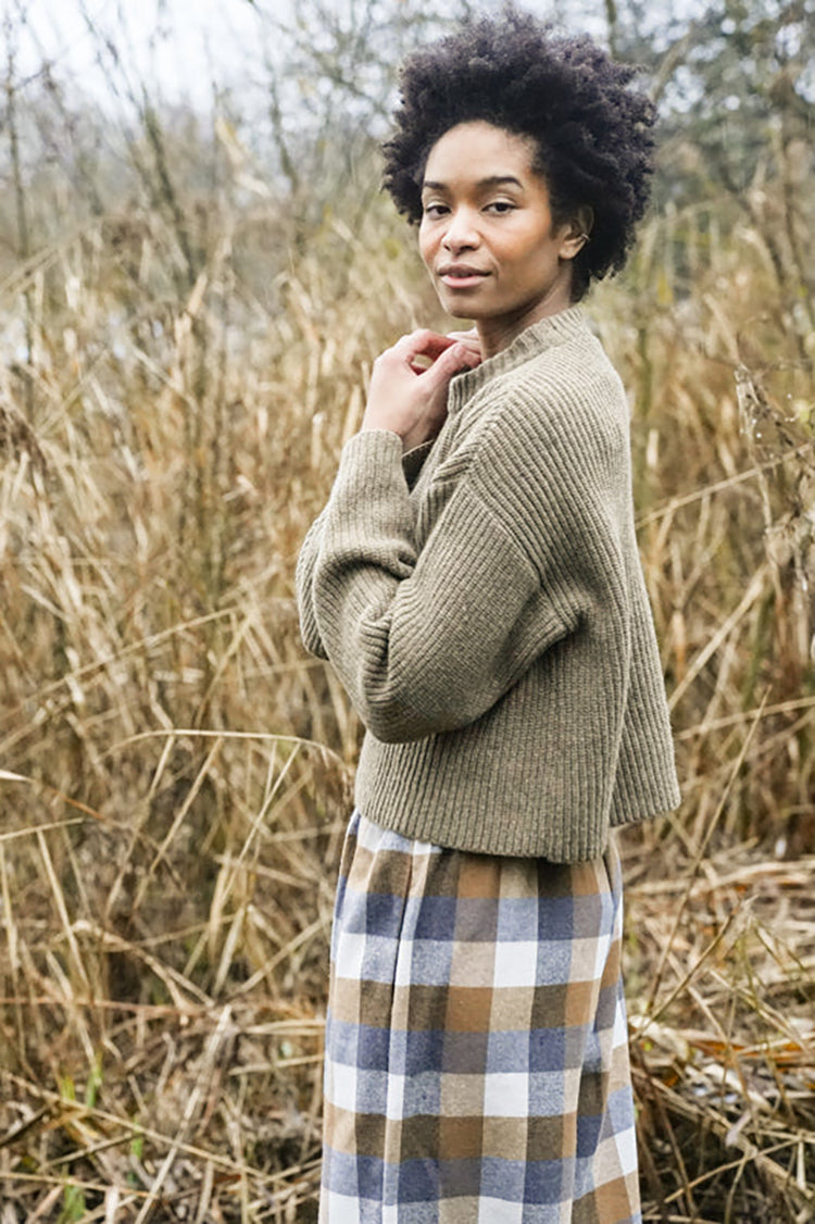 Beaumont Organic Taupe Marl Leo Wool Knitted Jumper 