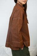 Beaumont Organic Bark Brown Dylan-Leigh Denim Overshirt 