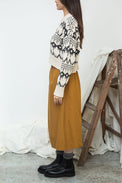 Beaumont Organic Ecru Marl Sugi-Sue Knitted Cardigan 