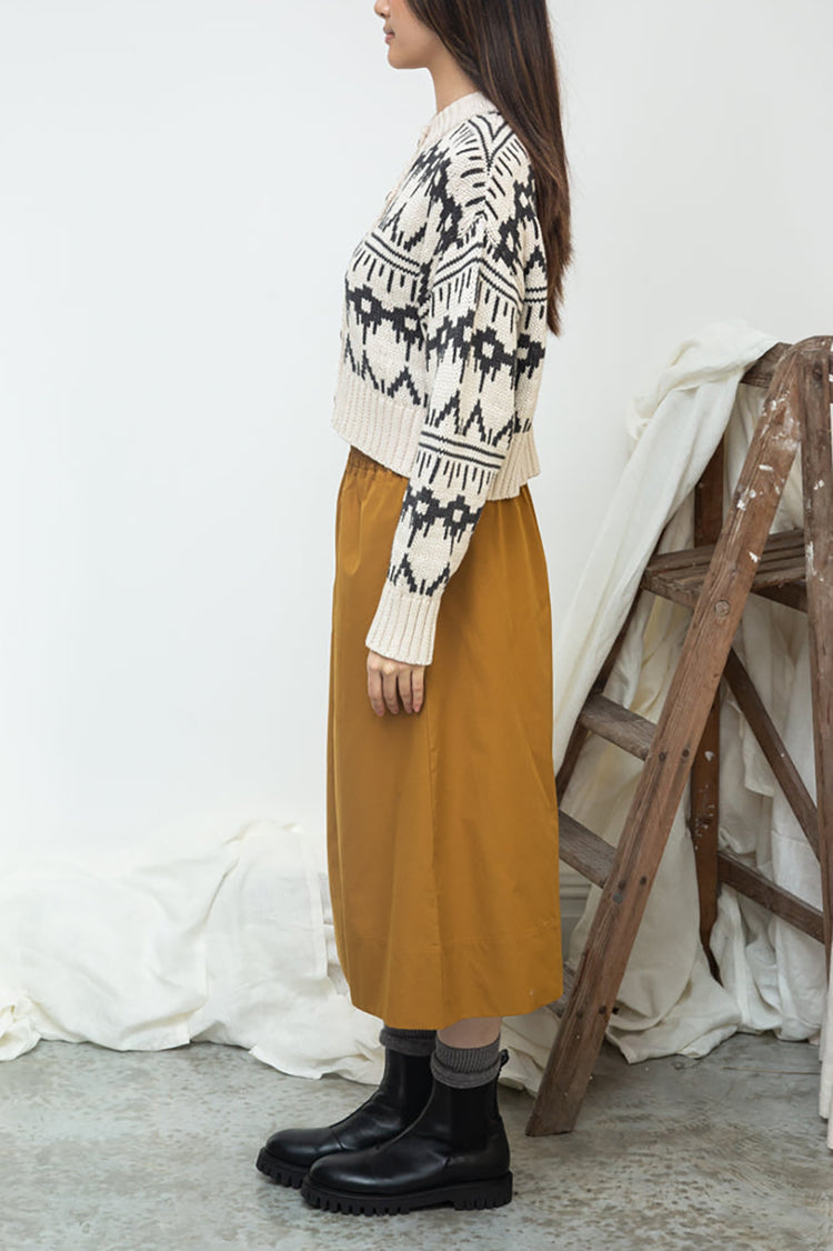 Beaumont Organic Ecru Marl Sugi-Sue Knitted Cardigan 