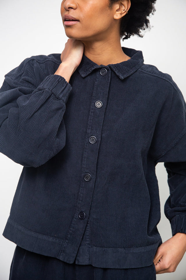 Beaumont Organic Night Sky Navy Tierra Corduroy Overshirt 
