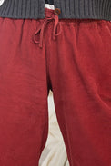 Beaumont Organic Soft Burgundy Cedar Corduroy Trousers 