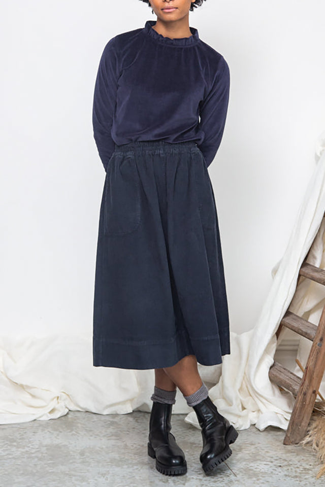 Beaumont Organic Night Sky Navy Pearl-Jane Velour Top 