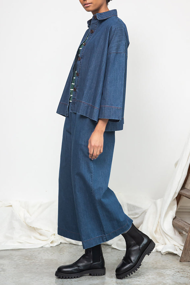 Beaumont Organic Mid Blue Evora-Leigh Denim Trousers 