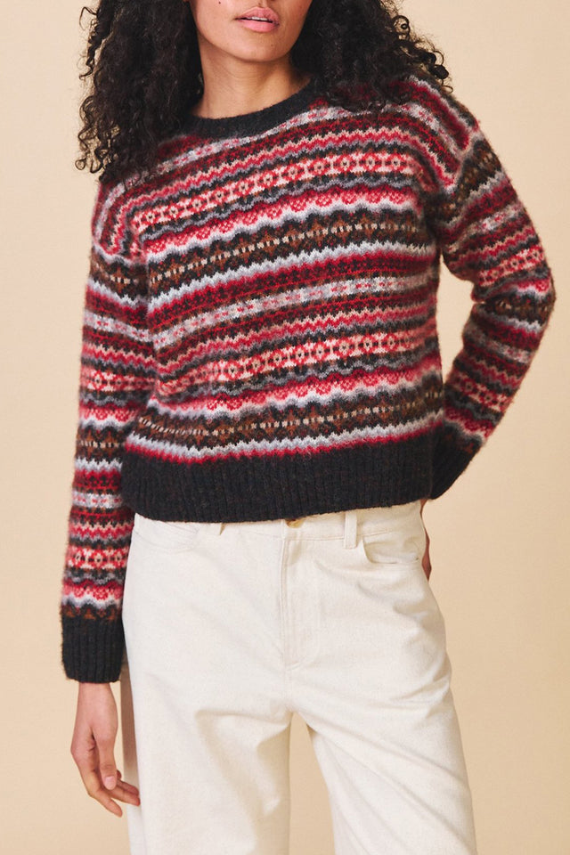 Sideline Black Mix Poppy Jumper 