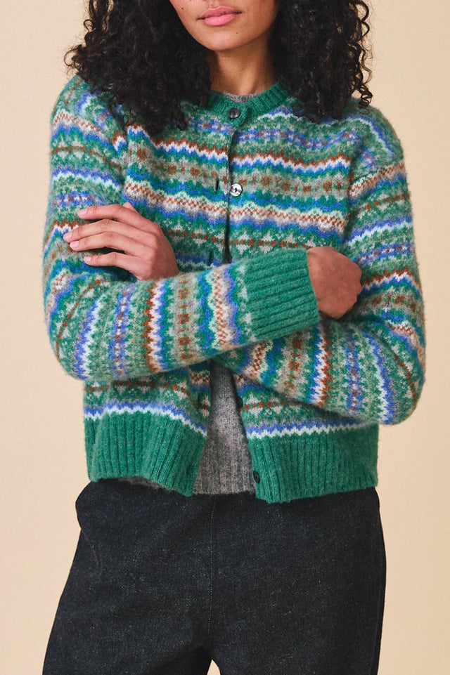 Sideline Green Mix Lola Cardigan 
